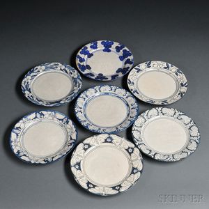 Seven Dedham Pottery Plates