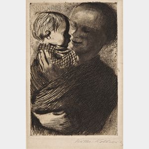 Käthe Kollwitz (German, 1867-1945) Two Impressions of Mutter mit Kind auf dem Arm