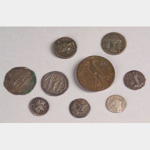 Nine Ancient Coins