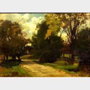 John Appleton Brown (American, 1844-1902) Tree-Lined Road