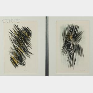 Hans Hartung (German, 1904-1989) Lot of Two Untitled Images