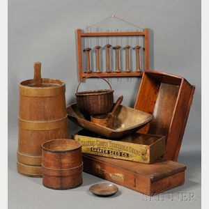Ten Assorted Mostly Country and Shaker Wood Items