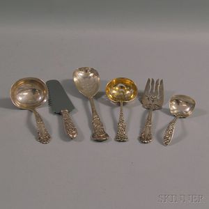Six Sterling Silver Flatware Serving Items