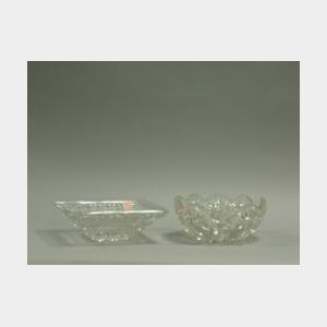 Two Colorless Cut Glass Bowls.