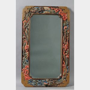 Polychrome Wood Framed Mirror
