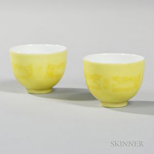 Pair of Yellow Cups
