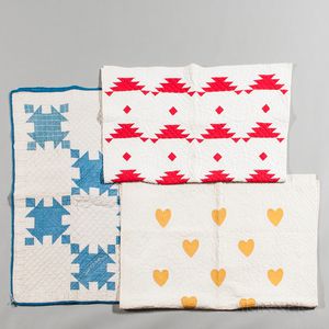 Three Hand-stitched Crib Quilts