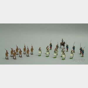 Three Sets of Britains Lead Soldiers