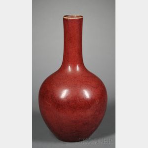 Oxblood Pottery Vase in the Manner of Dedham