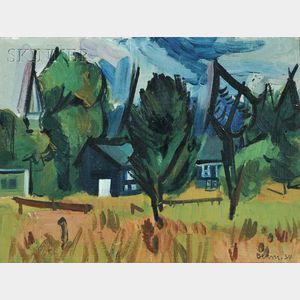 Ben Benn (American, 1884-1983) Landscape with Houses