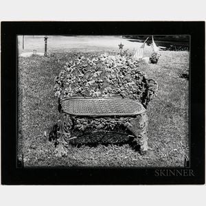 Walker Evans (American, 1903-1975) Two Works: Studies of Iron Garden Chairs