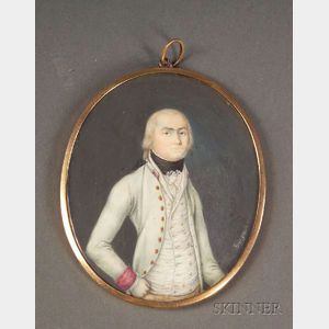 Continental Portrait Miniature of a Gentleman