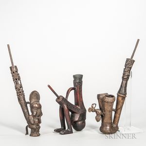 Three African Tobacco Pipes