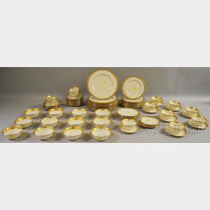 Approximately Eighty-two Pieces of Lenox Gilt-rimmed Porcelain