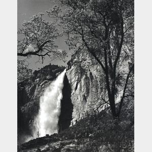 Ansel Adams (American, 1902-1984) Yosemite Falls, Spring, Yosemite National Park, California