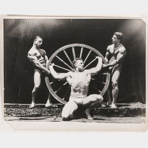 Lon Hanagan (American, 1911-1999) Bodybuilders Sig Klein, Frank Leight, and Santo Leone
