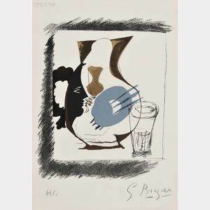 Georges Braque (French, 1882-1963) Verre et Pichet