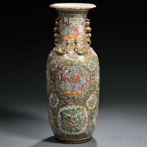 Chinese Export Porcelain Rose Mandarin Vase