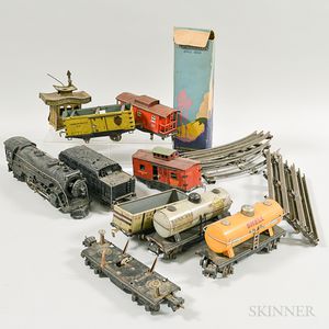 Group of Toy Trains and Track. 