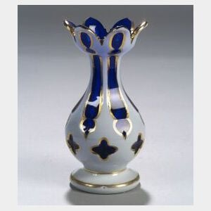 Cut Double Overlay Glass Vase