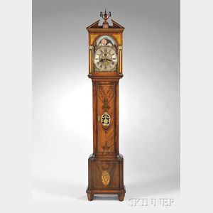 Mahogany and Mahogany Veneer Longcase Clock