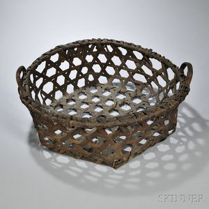 Large Woven Splint Cheese Basket