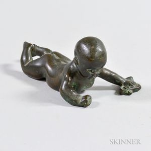 Bronze Infant Sculpture