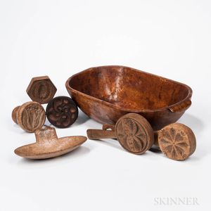 Seven Wooden Household Items