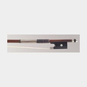 French Silver Mounted Violin Bow, Joseph A. Lamy
