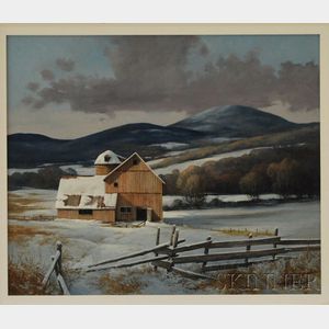 Gerald Lubeck (American, b. 1942) Farm in Winter.