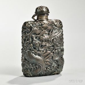 Japanese Silver Flask
