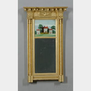 Federal Gilt Gesso and Wood Mirror
