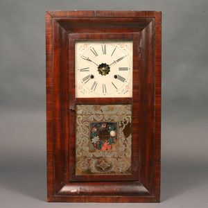 Mahogany Veneered Ogee Clock