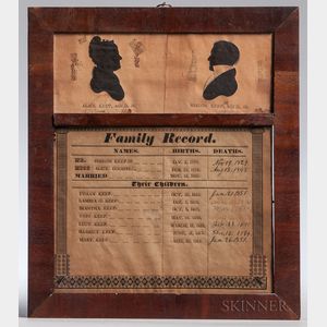 Printed and Framed Keep Family Record