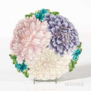 Export Porcelain Peony Plate