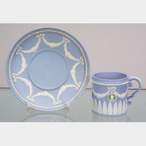 Wedgwood Three Color Jasper Coffee Can and Saucer