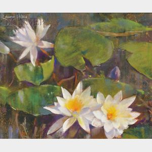 Laura Coombs Hills (American, 1859-1952) Water Lilies
