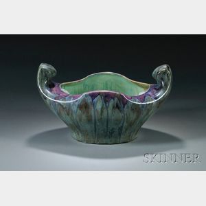 Pierrefonds Glazed Art Pottery Center Bowl