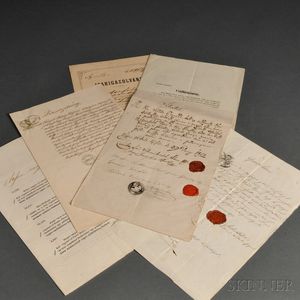 Six Austro-Hungarian Business Papers, Licenses and Bankruptcy Notices