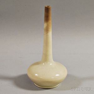 White-glazed Ceramic Vase