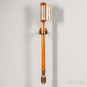Gimbaled Mahogany Stick Barometer