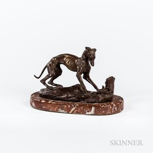After Pierre-Jules Mêne (French, 1810-1879) Bronze Model of a Greyhound