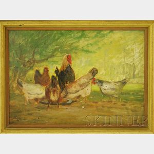American School, 20th Century Hens and Rooster.