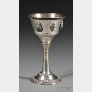 Sterling and Eilat Stone Chalice