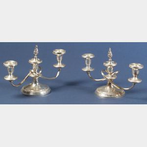 Pair of Frank M. Whiting Weighted Sterling Dwarf Candelabra