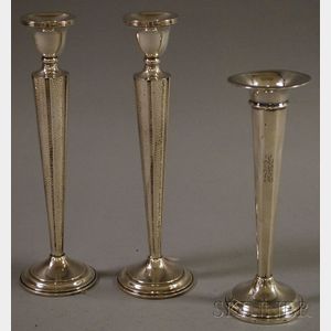 Three Sterling Weighted Table Items
