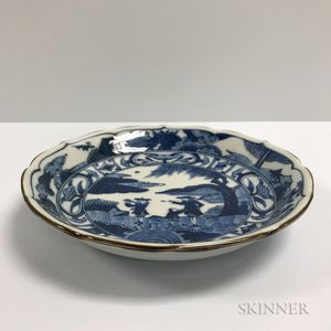 Japanese Blue and White Export Dish