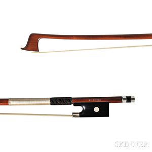 French Silver-mounted Violin Bow, Henry Louis Gillet, c. 1935