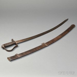 Nathan Starr 1818 Contract Cavalry Saber with Scabbard