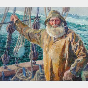 Sigurd Skou (Norwegian/American, 1875-1929) Ship Captain